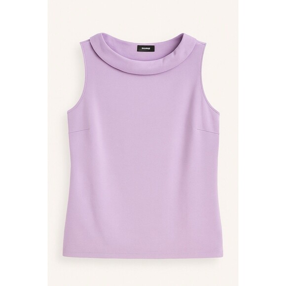 Talbots Tops - 🟣 TALBOTS Lavender Sleeveless Fold Neck Top – Size Medium